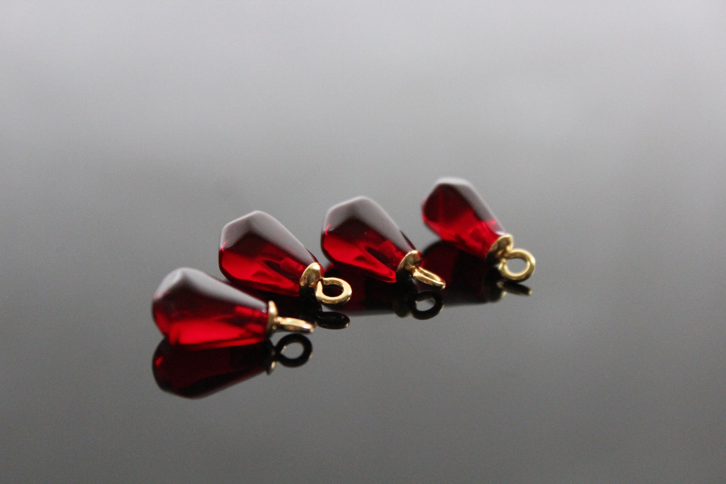 Bulk Dark red resin pomegranate seeds charms for jewelry making
