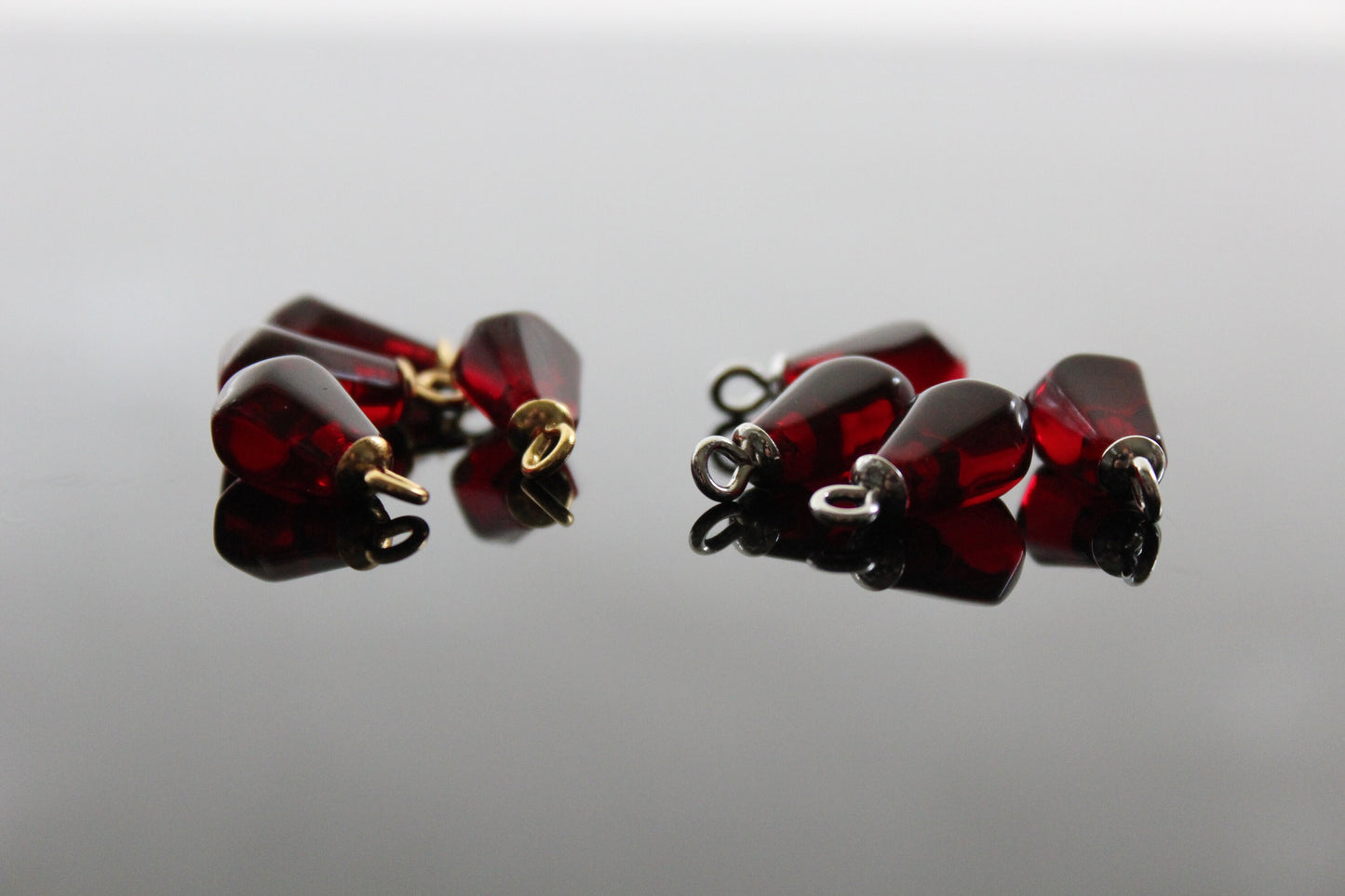 Bulk Dark red resin pomegranate seeds charms for jewelry making