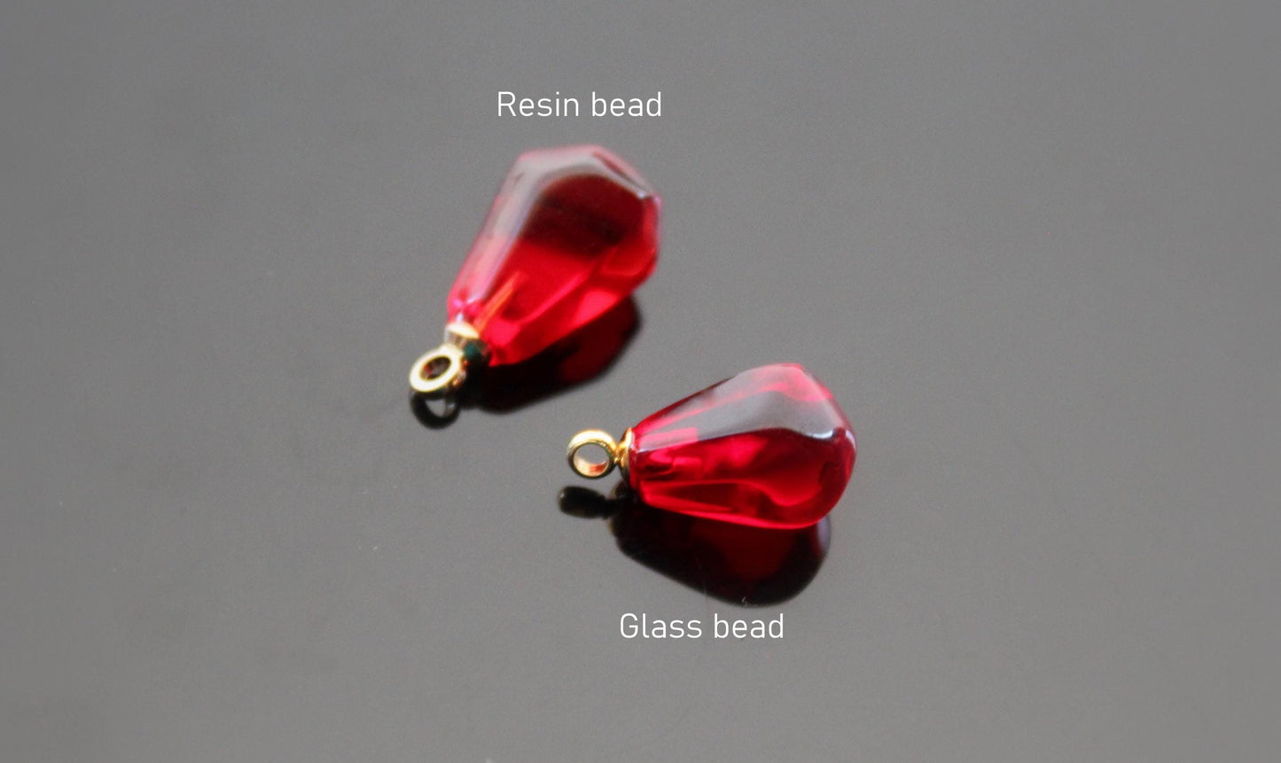 Pomegranate seeds hoop earrings and necklace gold plated stainless steel hypoallergenic jewelry