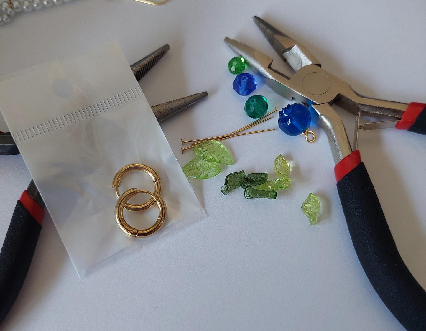 Resin blueberry earrings