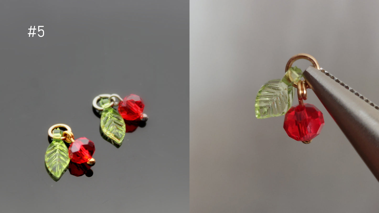Bulk Dark red resin pomegranate seeds charms for jewelry making