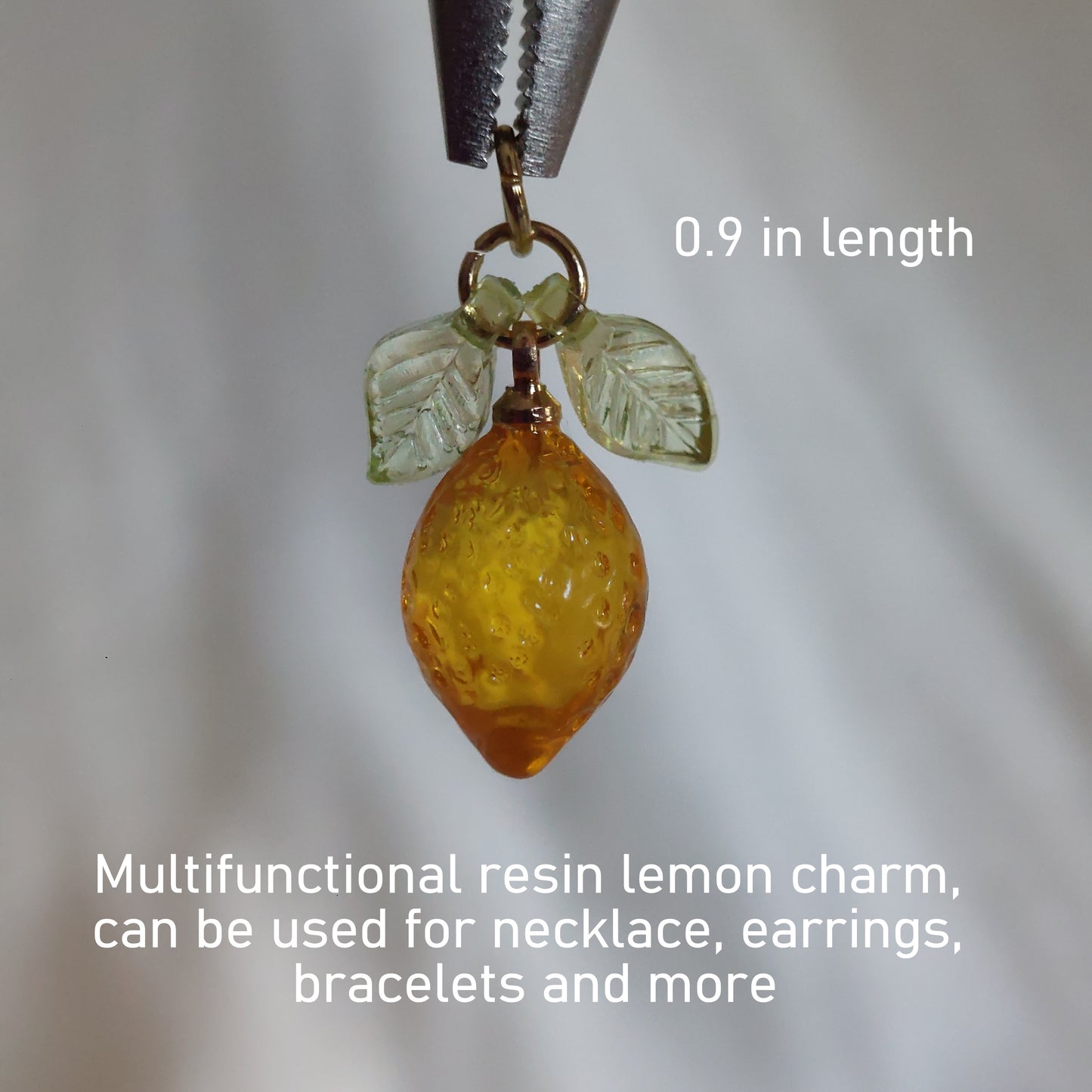 Bulk Resin Lemon charms for jewelry making , Ready to make jewelry findings