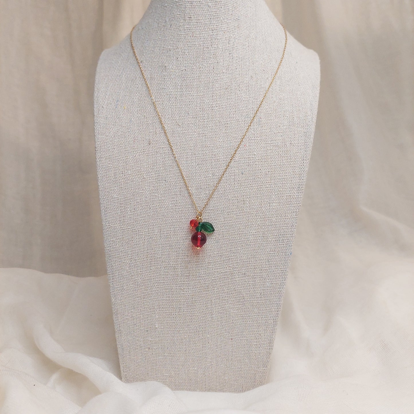 Winter Berry Handmade Necklace Hypoallergenic and Non tarnish