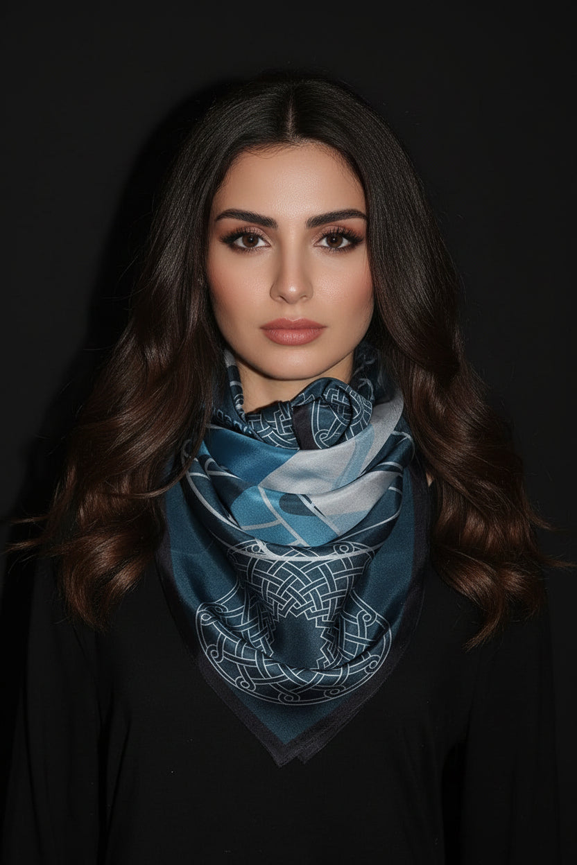 Armenian alphabet Silk scarf  perfect gift for mother, for her