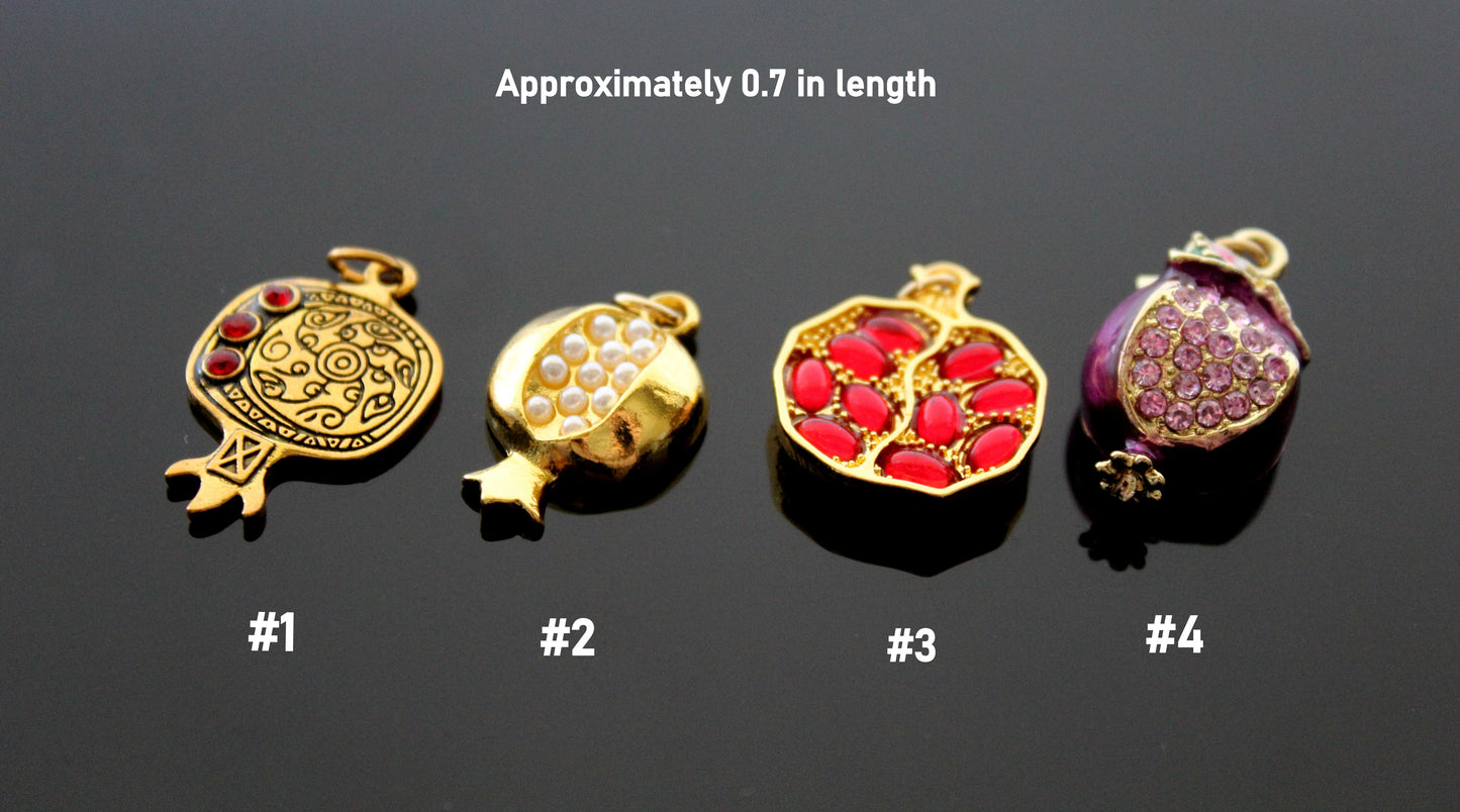 Pomegranate charms for jewelry making