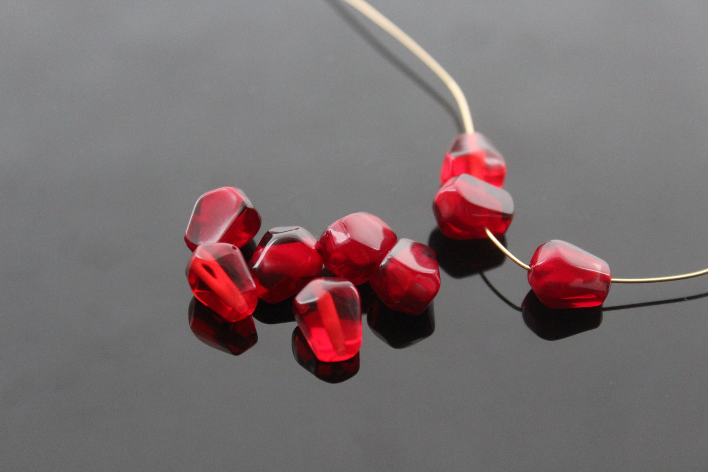 5, 10, 15, 20 ... Pc  Loose  Red Pomegranate Resin Seed Beads, Resin charms for jewelry making