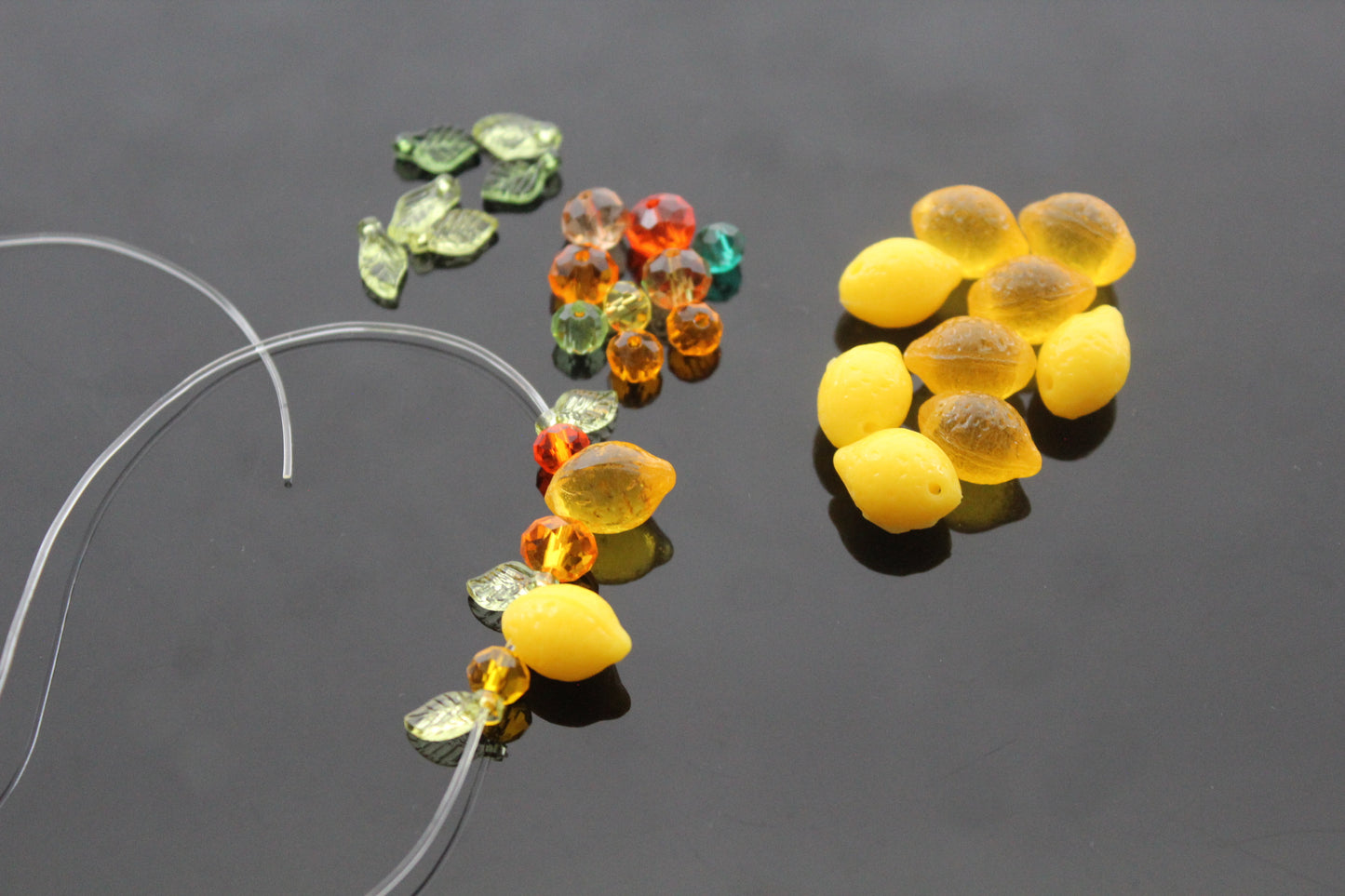 Lemon charms for jewelry making , Ready to make jewelry findings