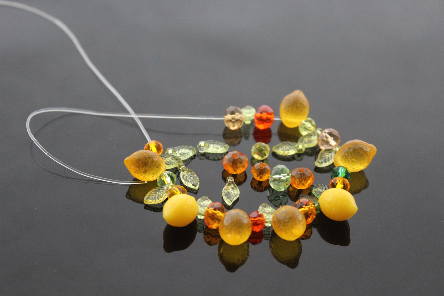 Lemon charms for jewelry making , Ready to make jewelry findings