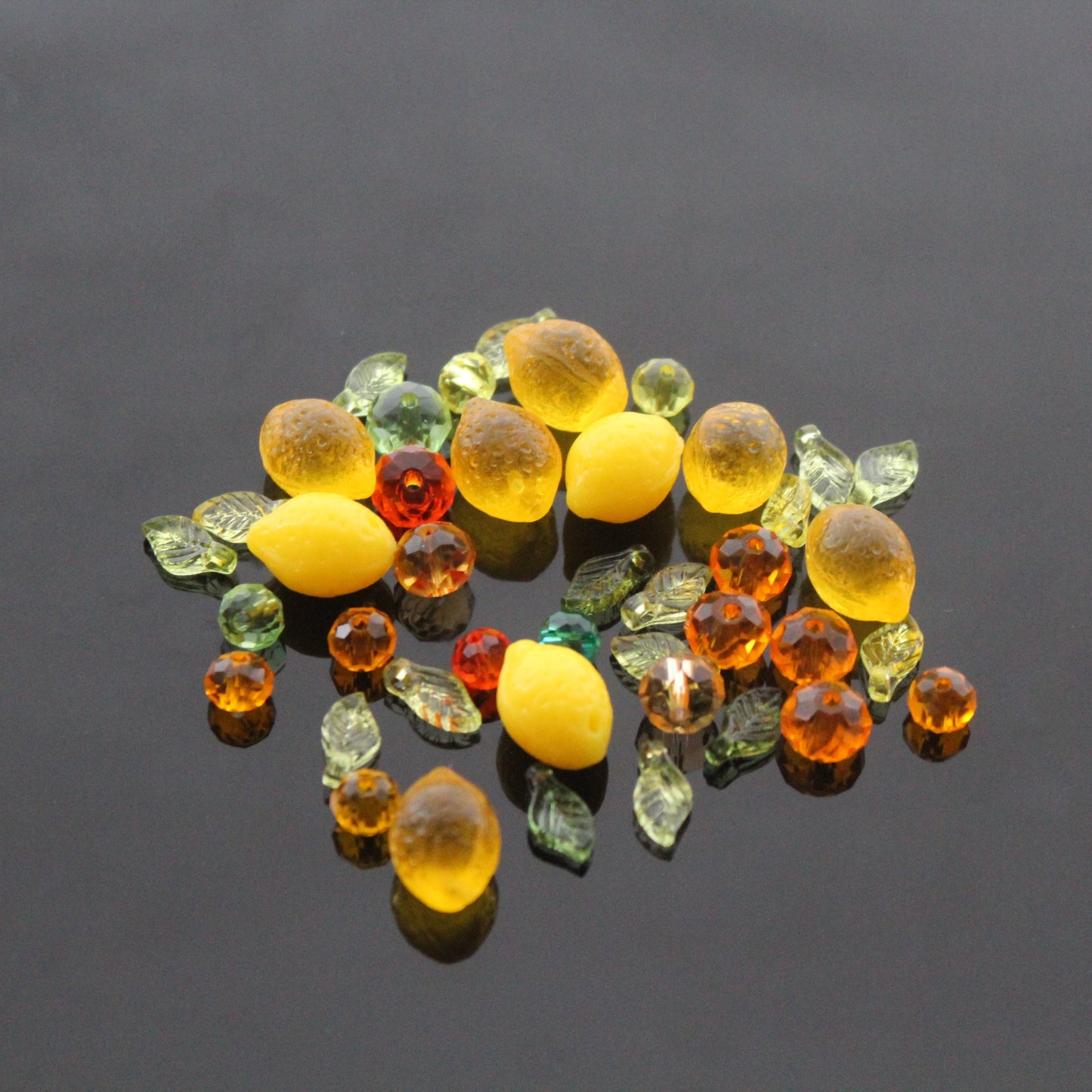Lemon charms for jewelry making , Ready to make jewelry findings