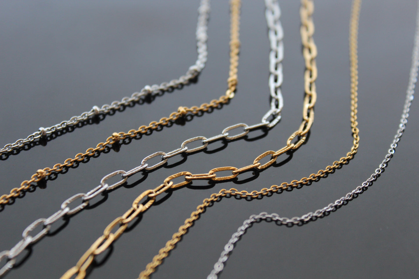 1,2,3,5,10,20 High quality surgical stainless steel colorfast chains with extension guaranteed good quality