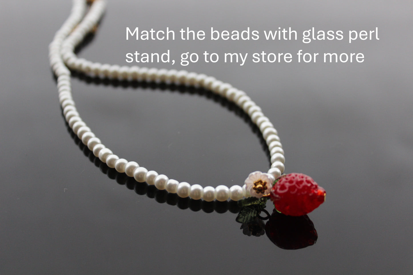 Glass pearl beads stand for jewelry