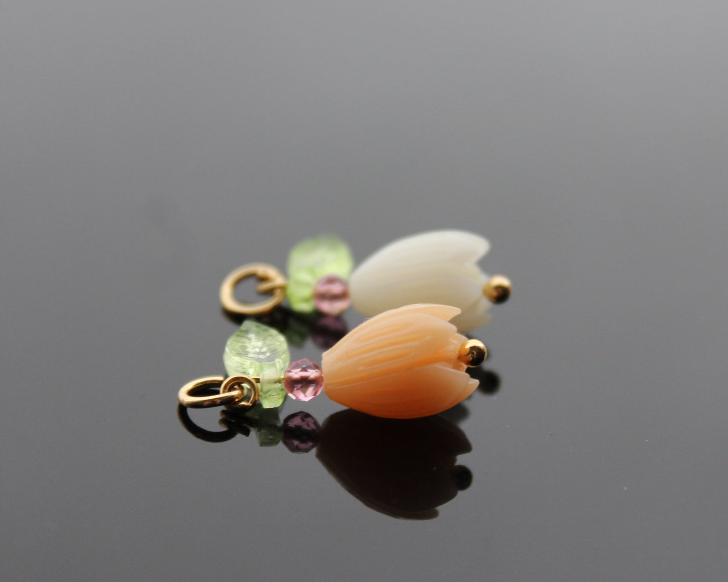 Powder  pressed lightweight tulip , lavender, lilac, pikake Flower   spring-summer  jewelry flower beads