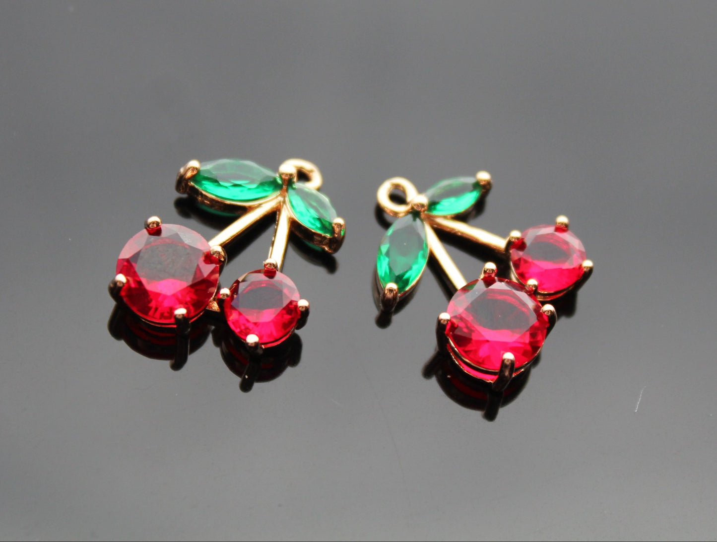 Cherry charms for jewelry making