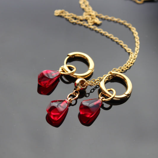 Pomegranate jewelry set
