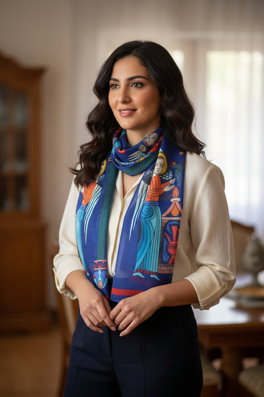 70-22 in Armenian medieval miniature scarf
