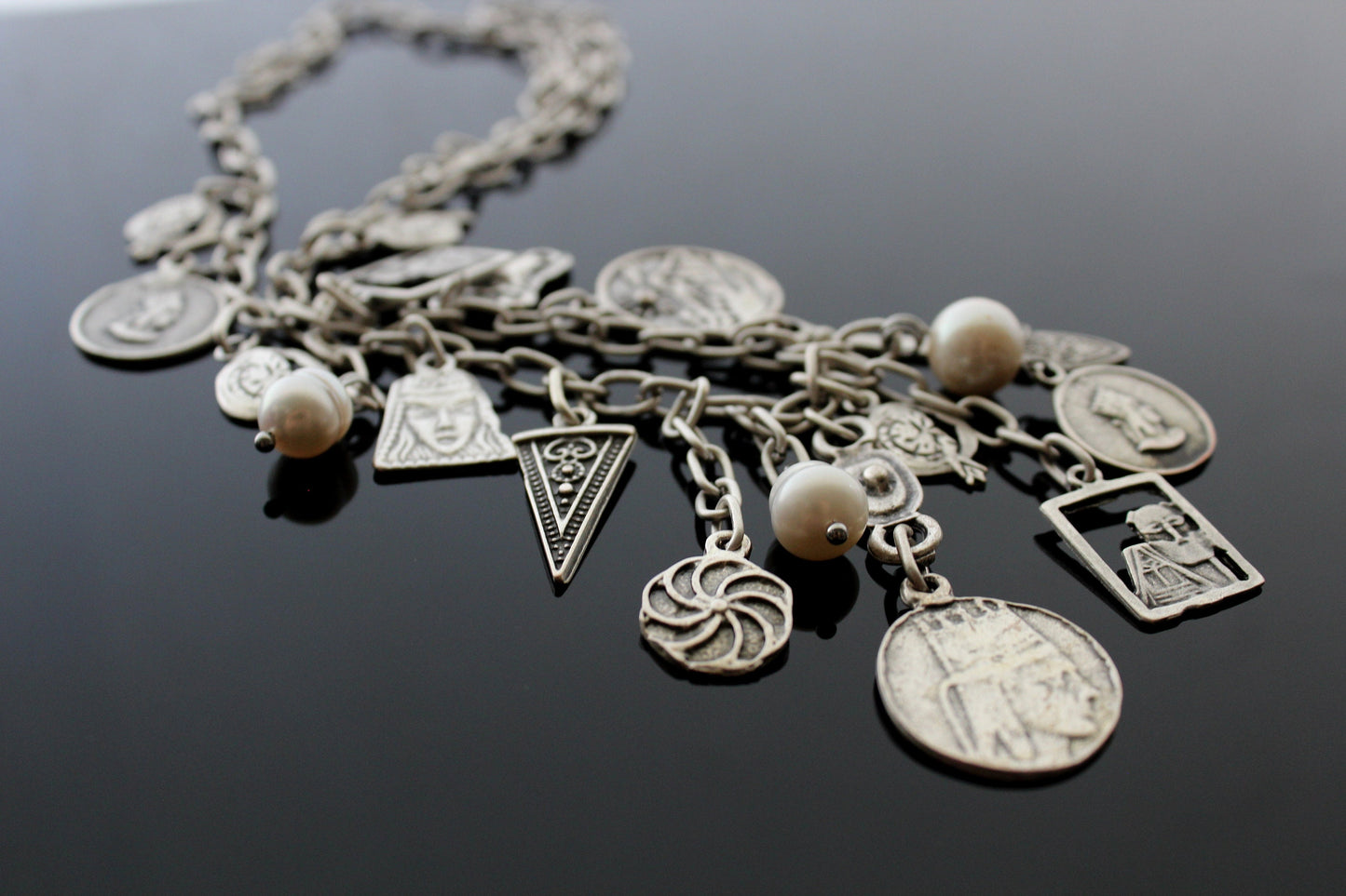 Armenian traditional  necklace with natural pearls
