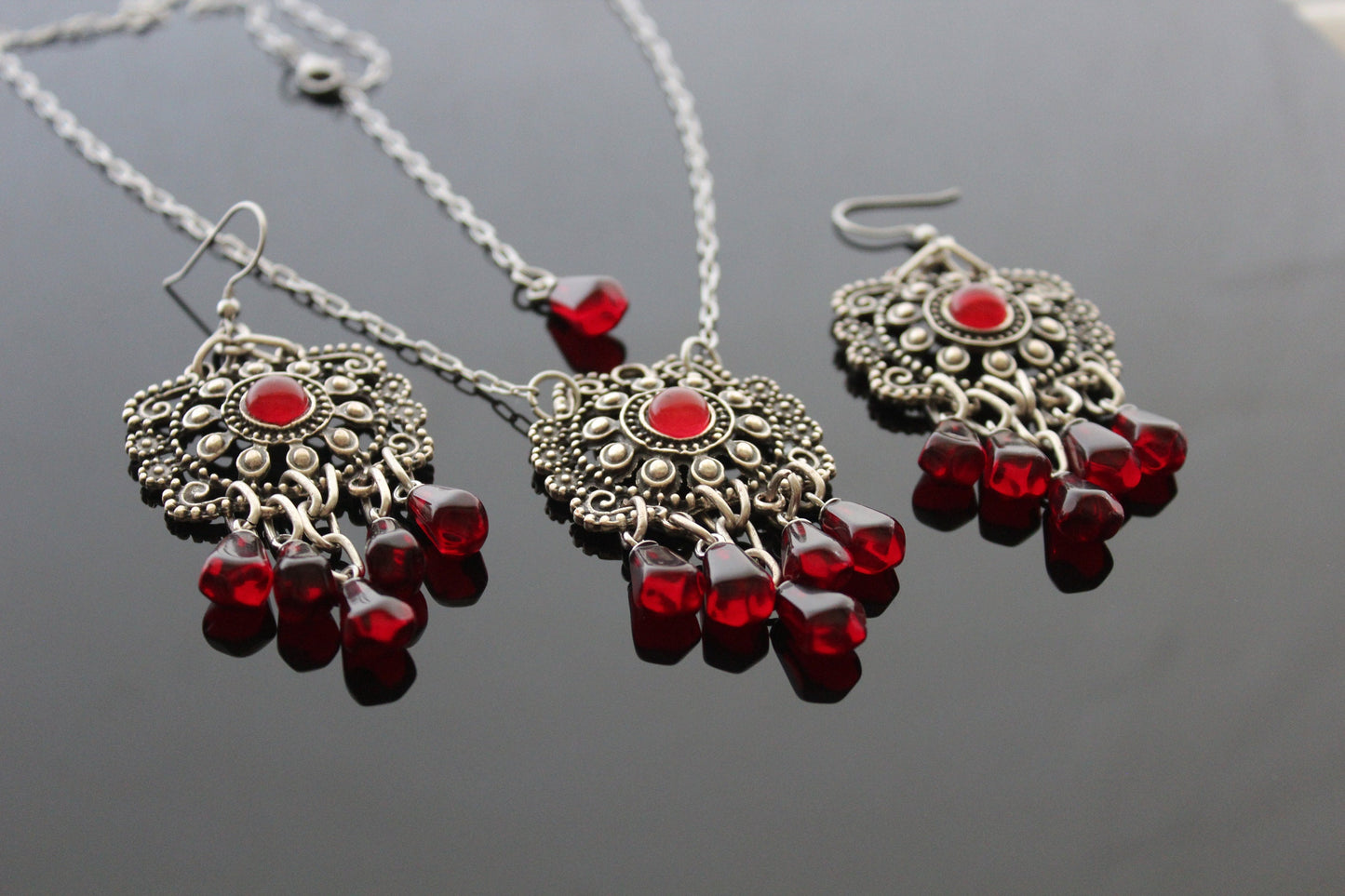 Armenian traditional  necklace with pomegranate seeds