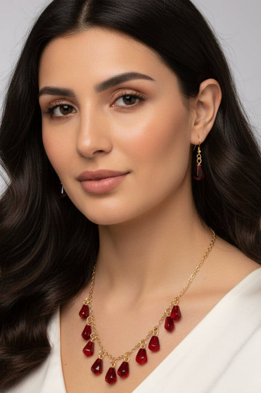 Hand made 14K gold plated Pomegranate seeds  non tarnish stainless steel colorfast jewelry