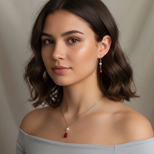 14K gold plated stainless steel handmade  non tarnish pomegranate resin seeds with natural pearls