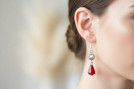 925 sterling silver pomegranate glass seeds jewelry set