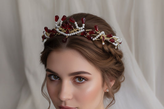 Handmade Pomegranate forehead jewelry
