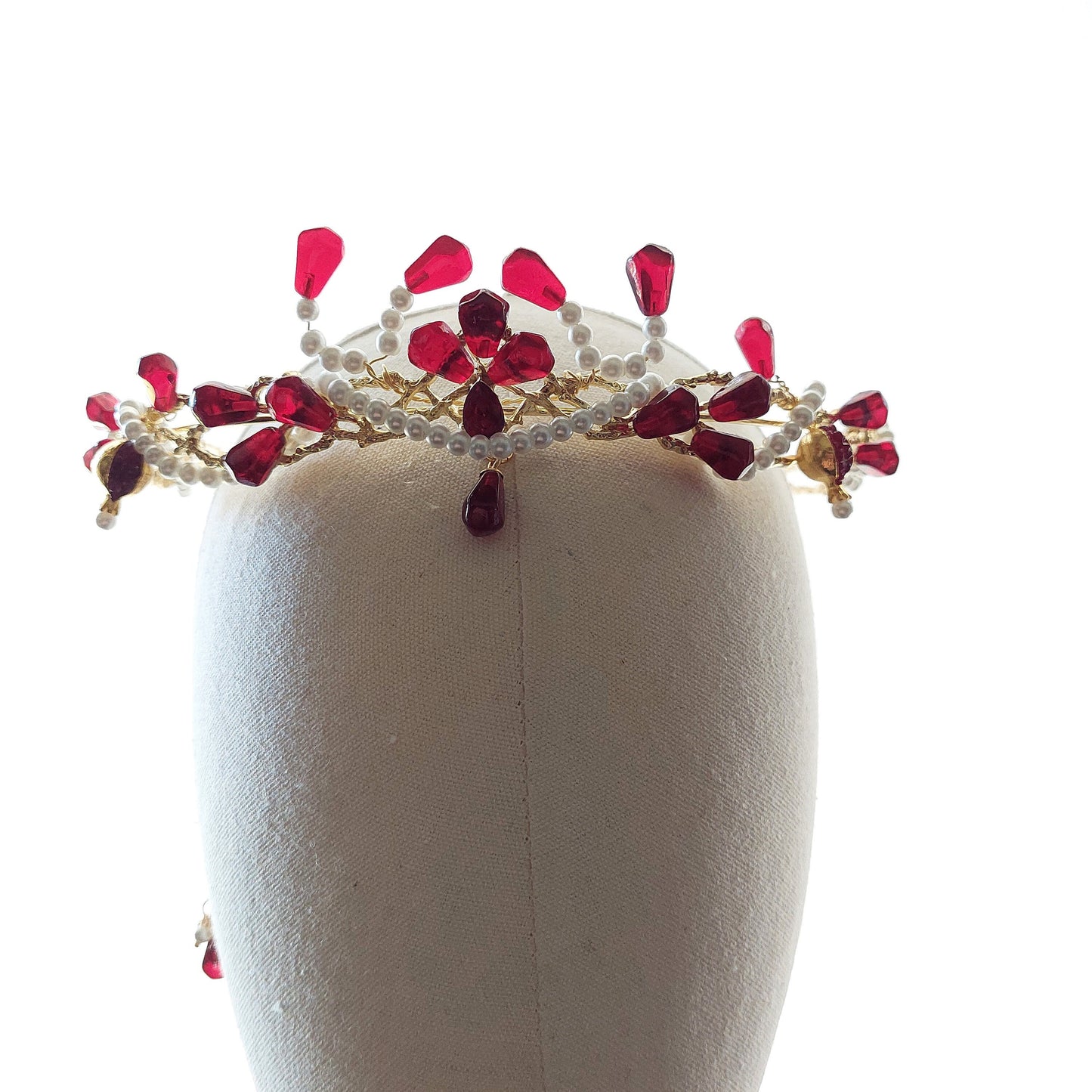 Pomegranate forehead jewelry
