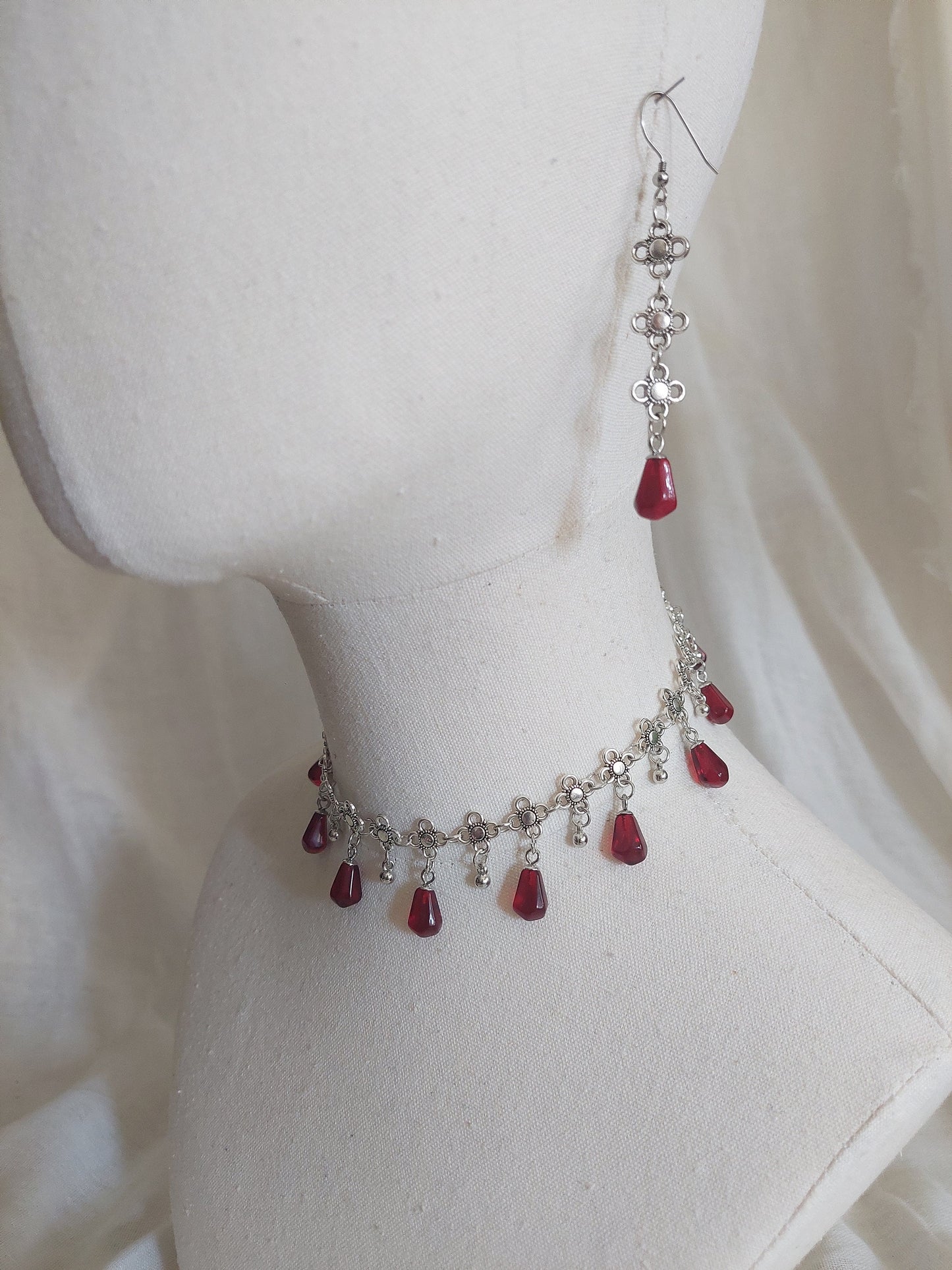 Handmade pomegranate jewelry set