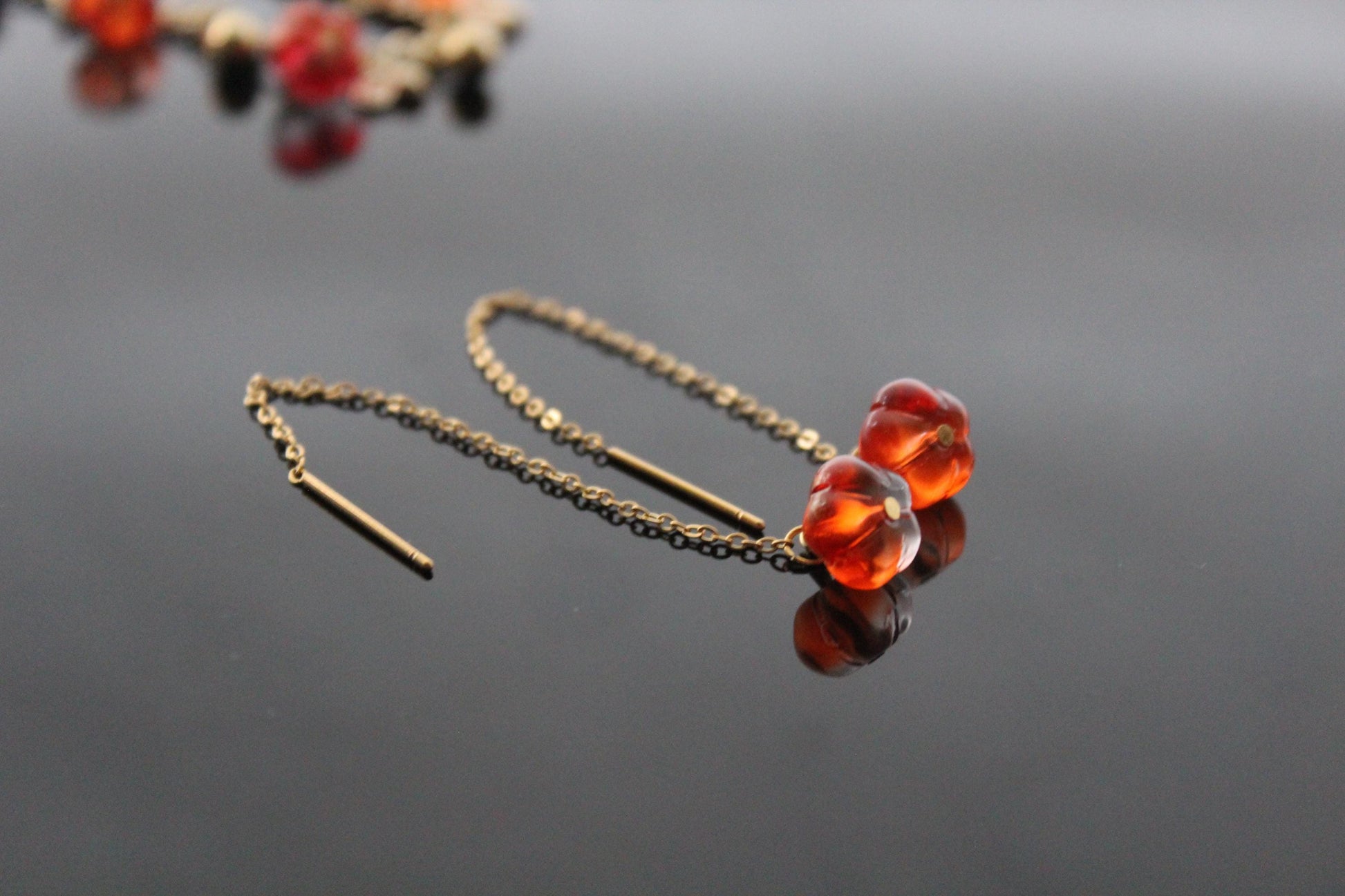 Pumpkin jewelry set with little bees