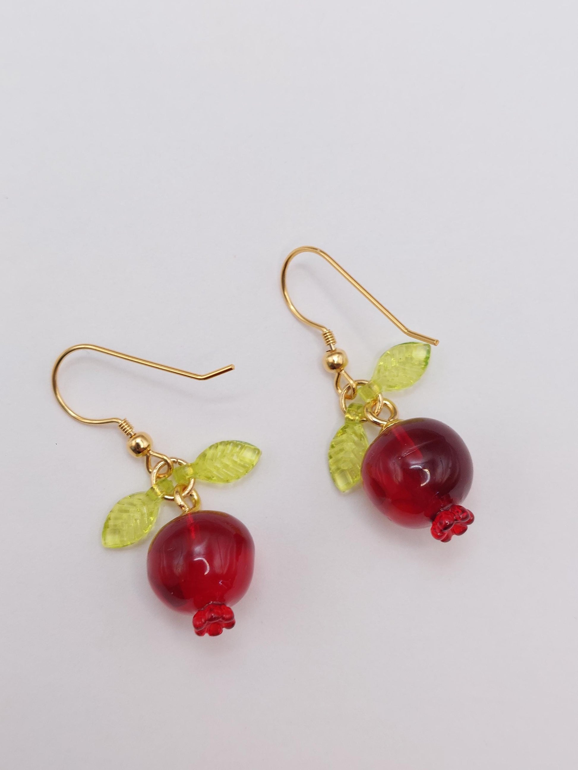 Pomegranate 18K gold plated stainless steel jewelry set