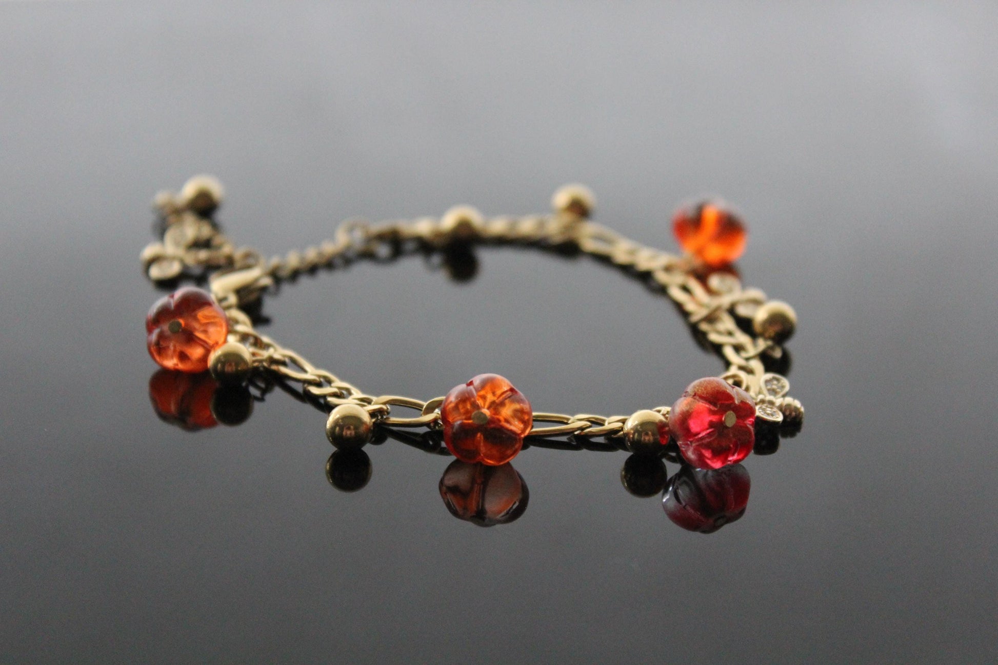 Pumpkin jewelry set with little bees