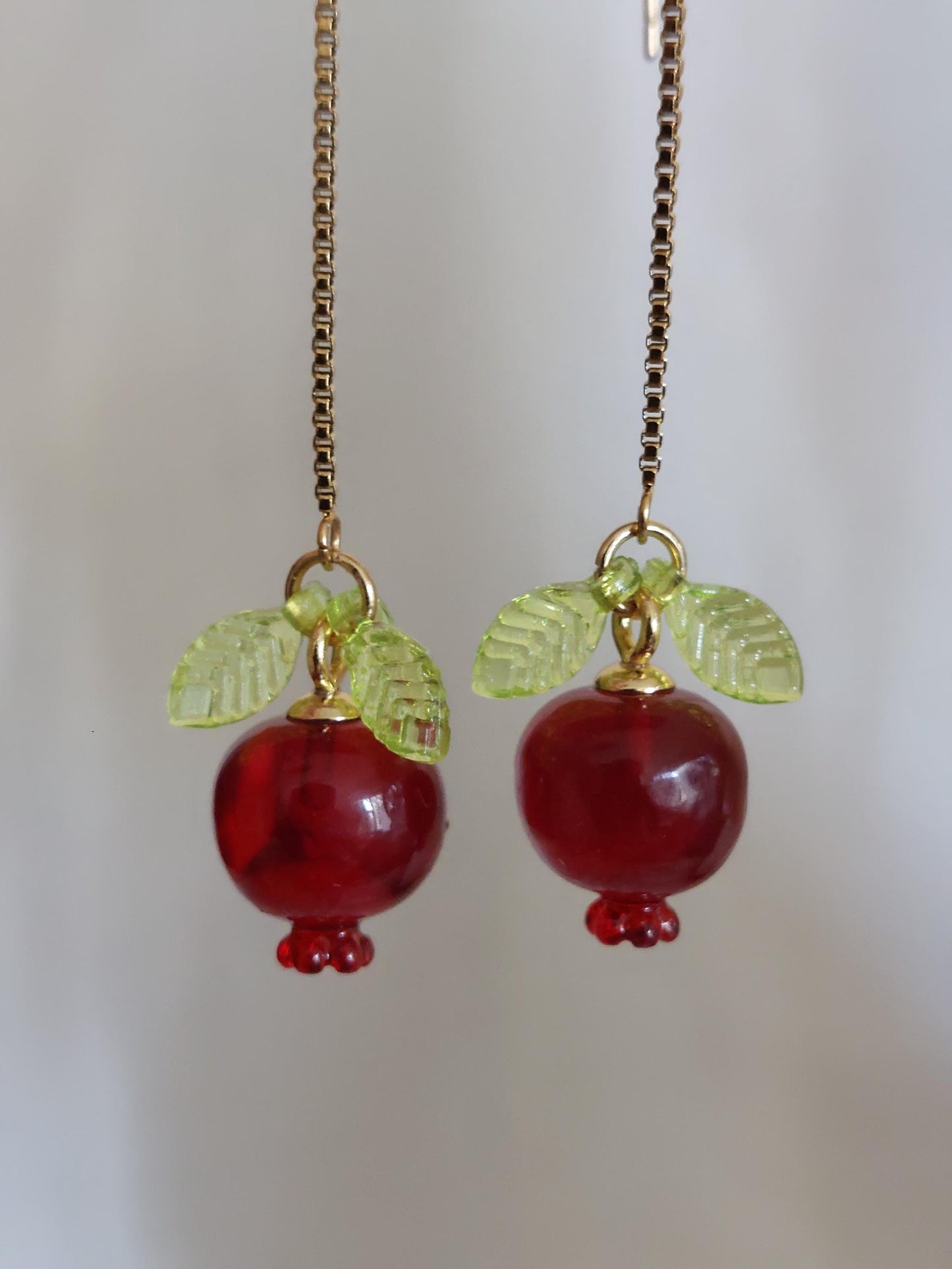 Pomegranate 18K gold plated stainless steel jewelry set