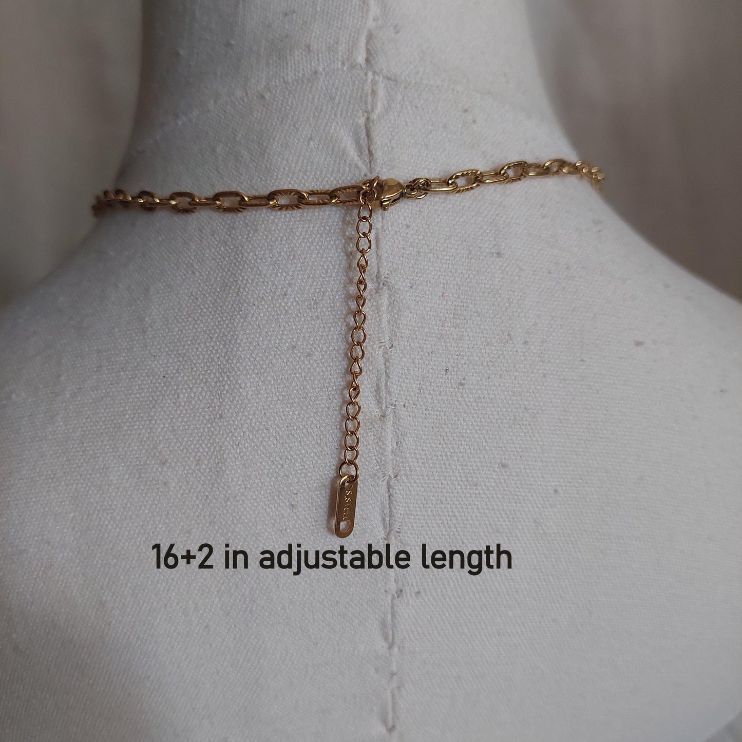 Handmade Pomegranate and floral glass beads and natural pearl with adjustable Gold plated stainless steel chain
