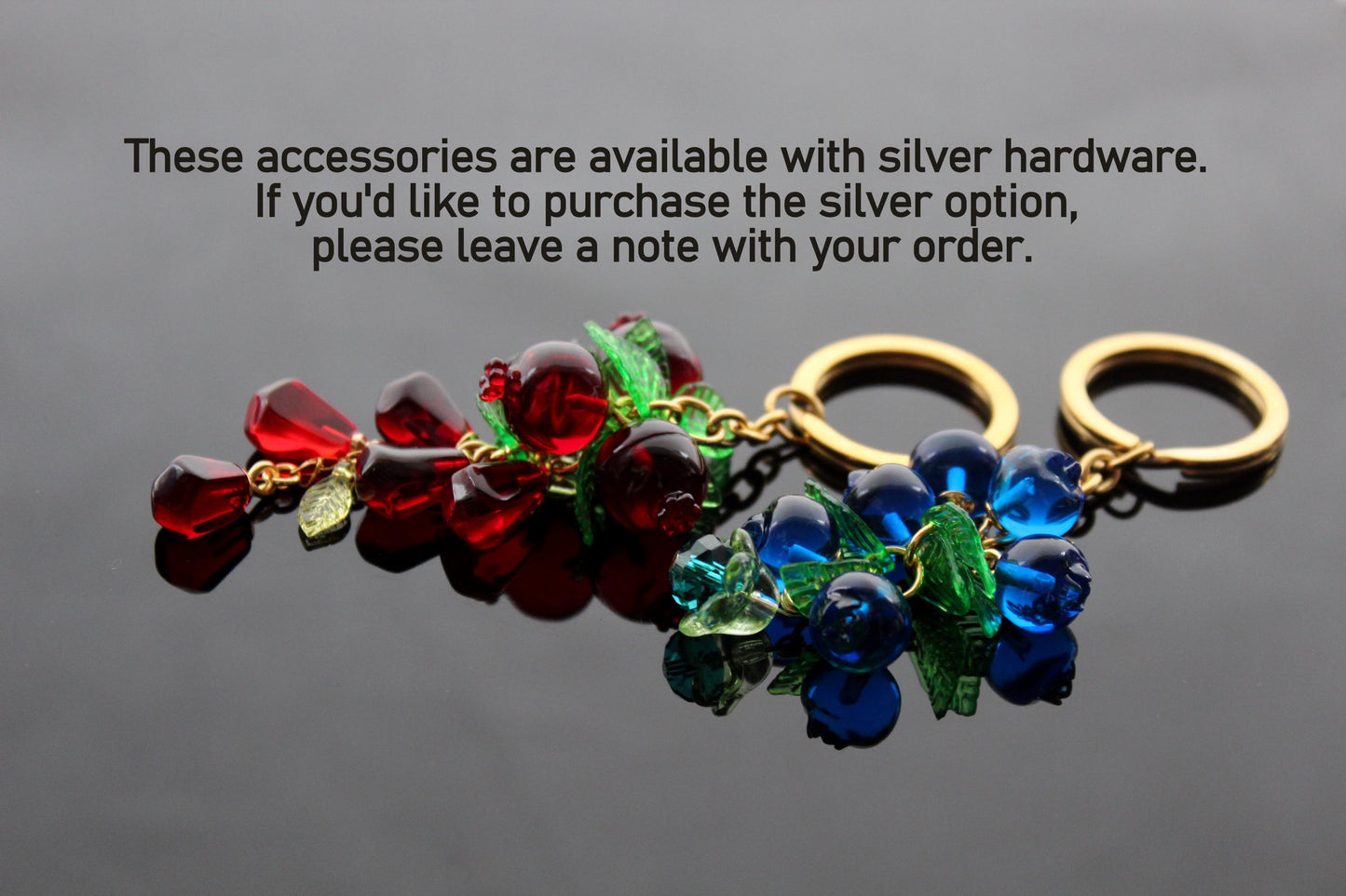 Fruit Key Chain Bag jewelry Hand Made Bag Accessory Resin beads