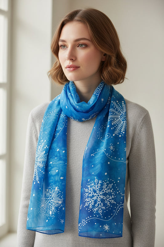 Hand painted Winter scarf