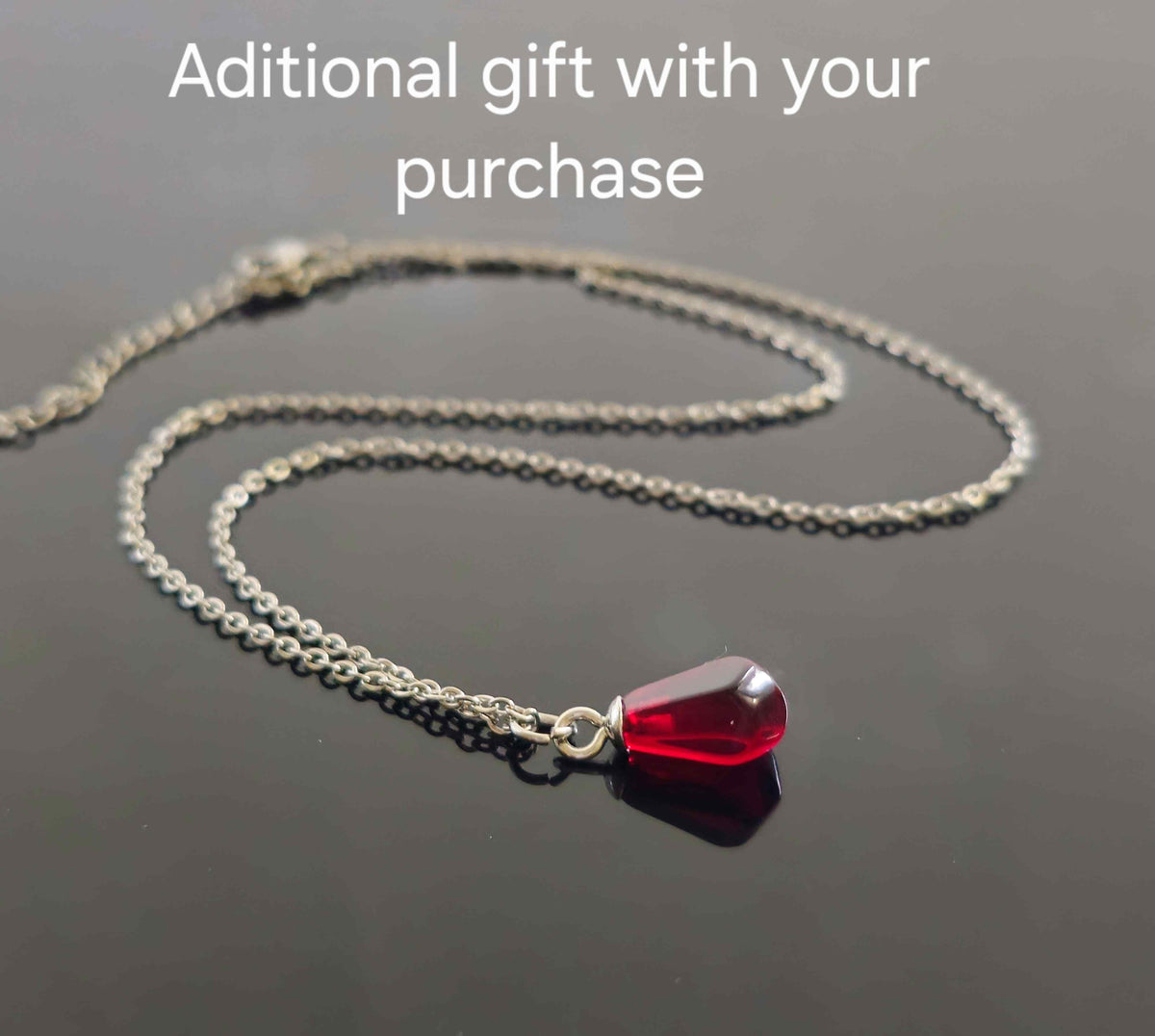 925 Sterling Silver Pomegranate Necklace With Red Crystals